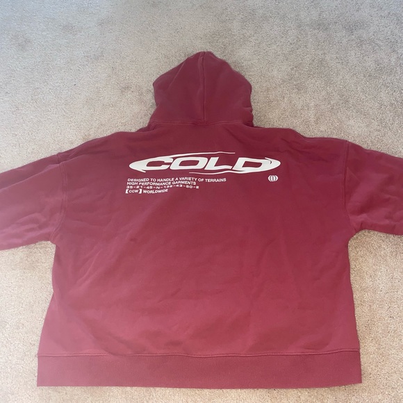 COLD CULTURE HOODIE (no longer on website) SIZE L COLOR BURGUNDY/BRICK - Picture 3 of 5